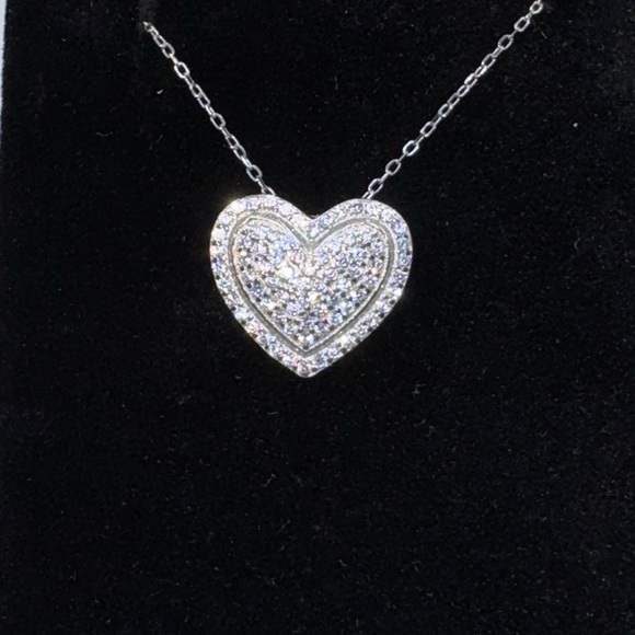 Neiman Marcus Jewelry - 18k Pave Heart Necklace